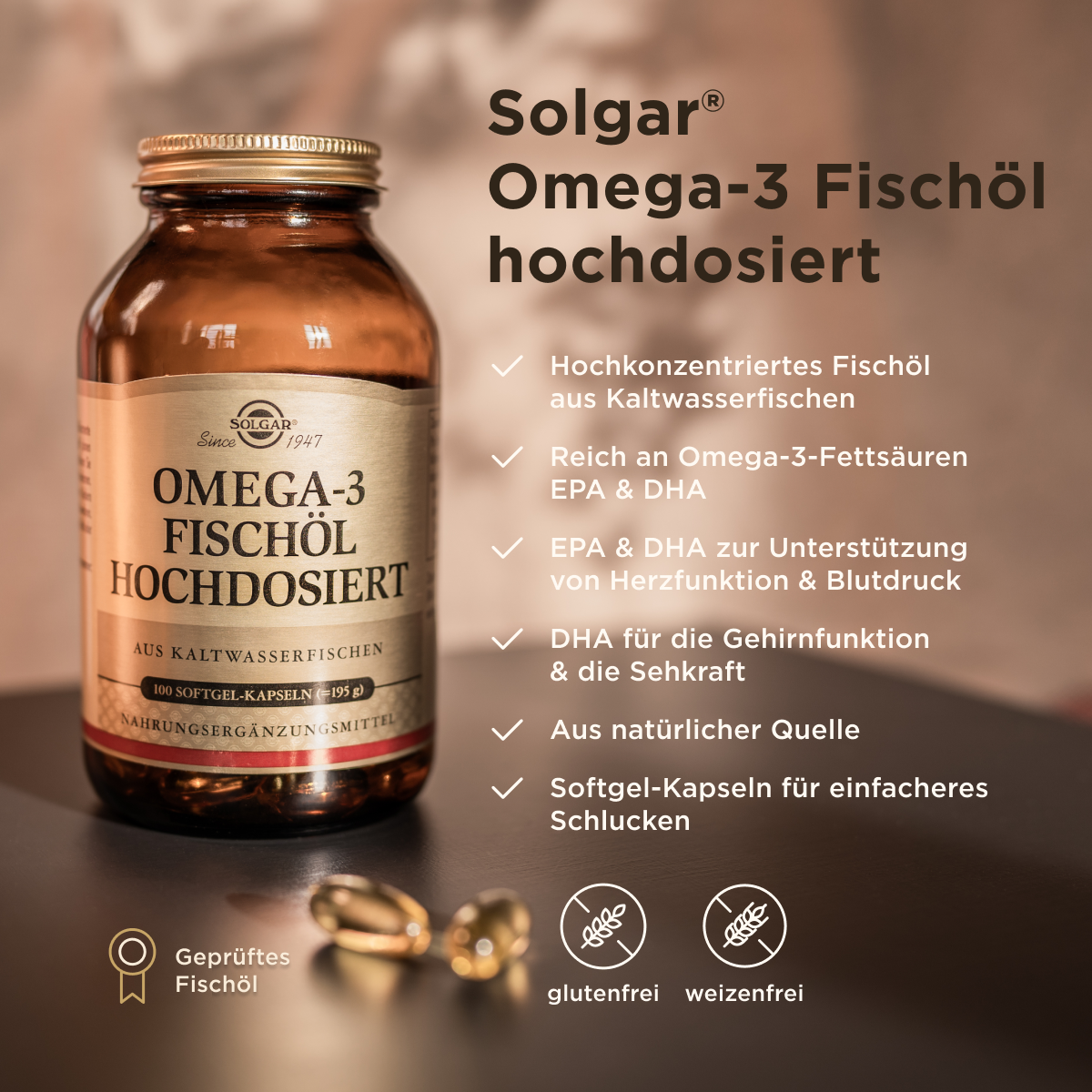 Omega-3 Fischöl hochdosiert
