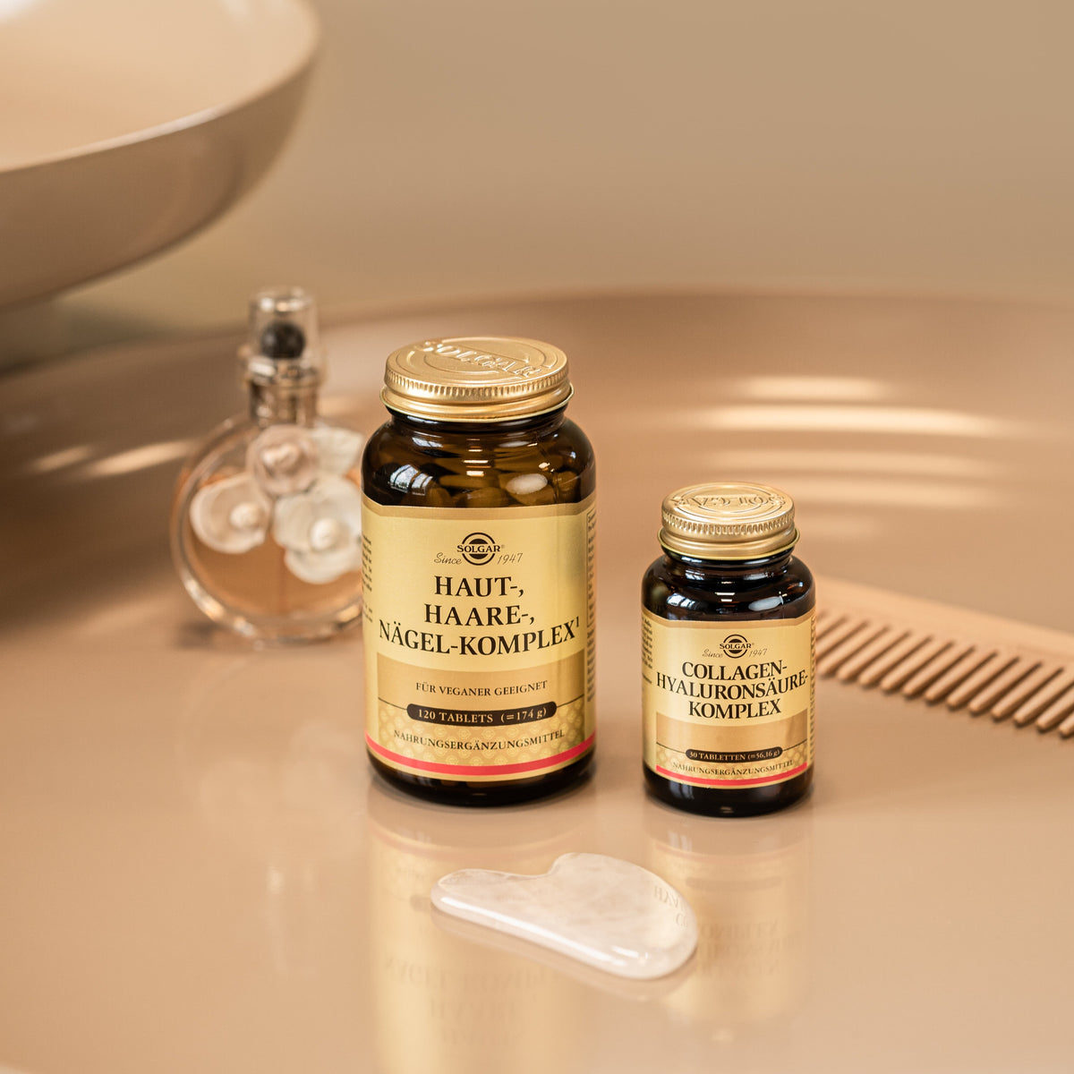 Solgar Haut Haare Nägel Komplex und Collagen Hyaluronsäure Komplex