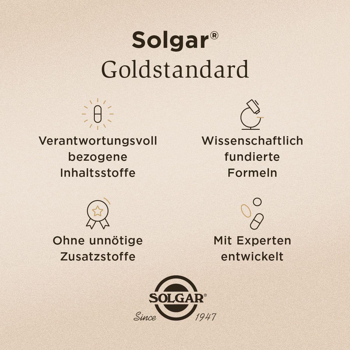 Grafik des Solgar Goldstandards