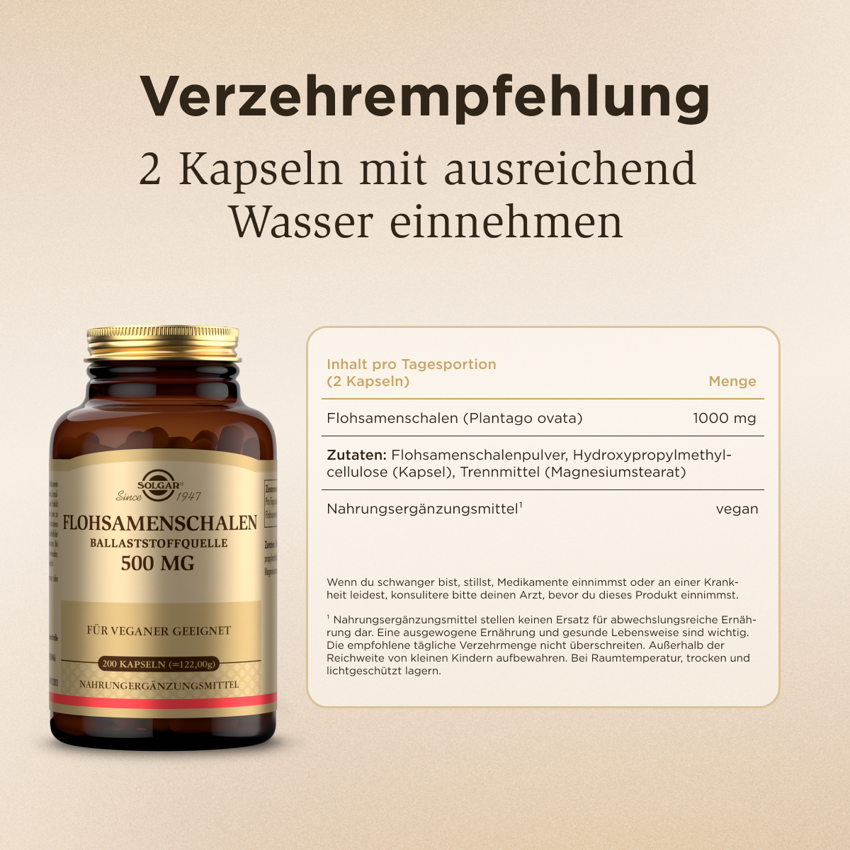 Flohsamenschalen 500mg
