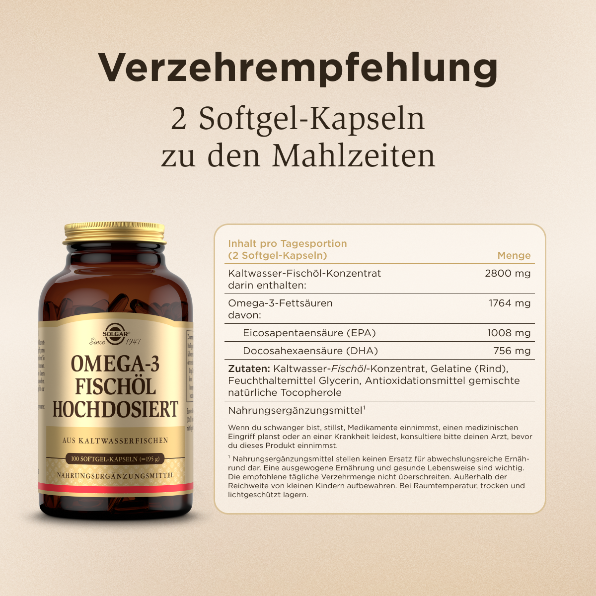 Omega-3 Fischöl hochdosiert