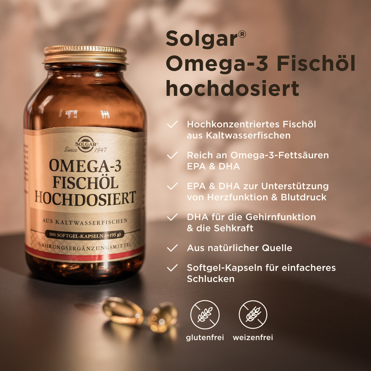 Omega-3 Fischöl hochdosiert