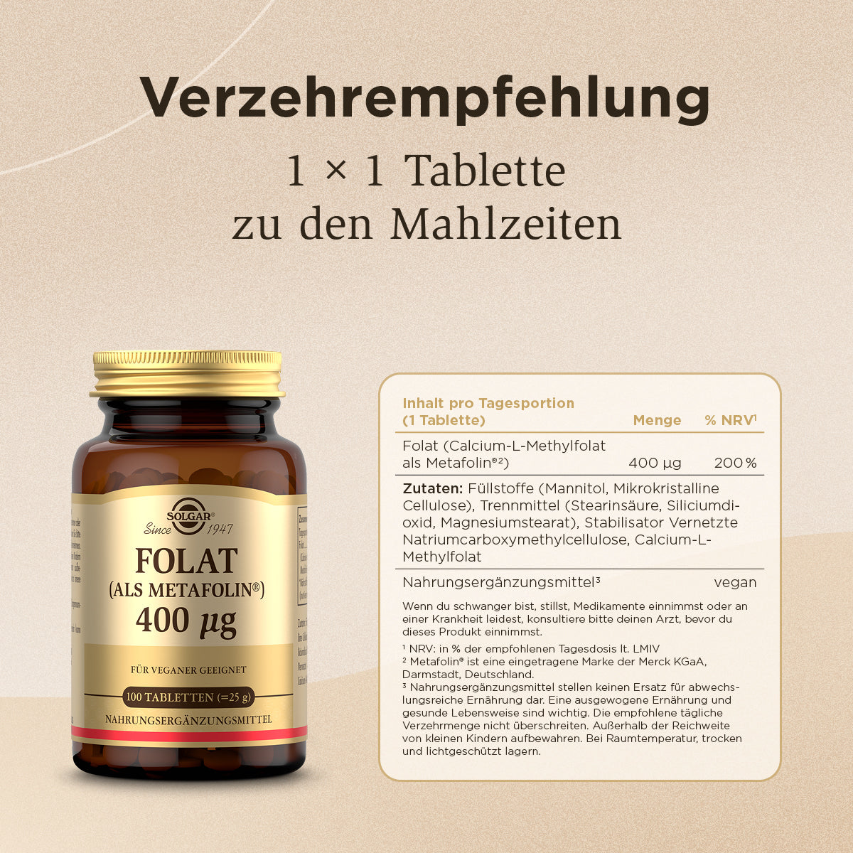 Folsäure (Folat) Tabletten